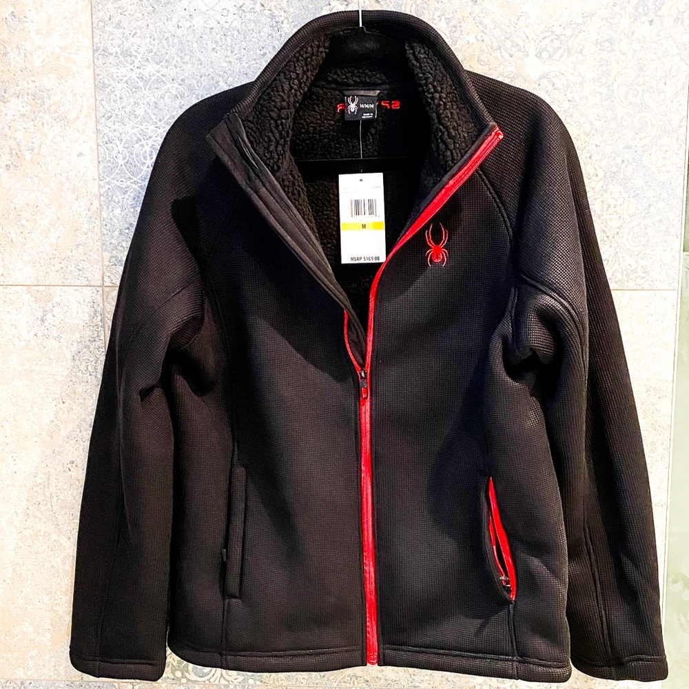 NWT Spyder Insulated Jacket Black Full Zip Size M